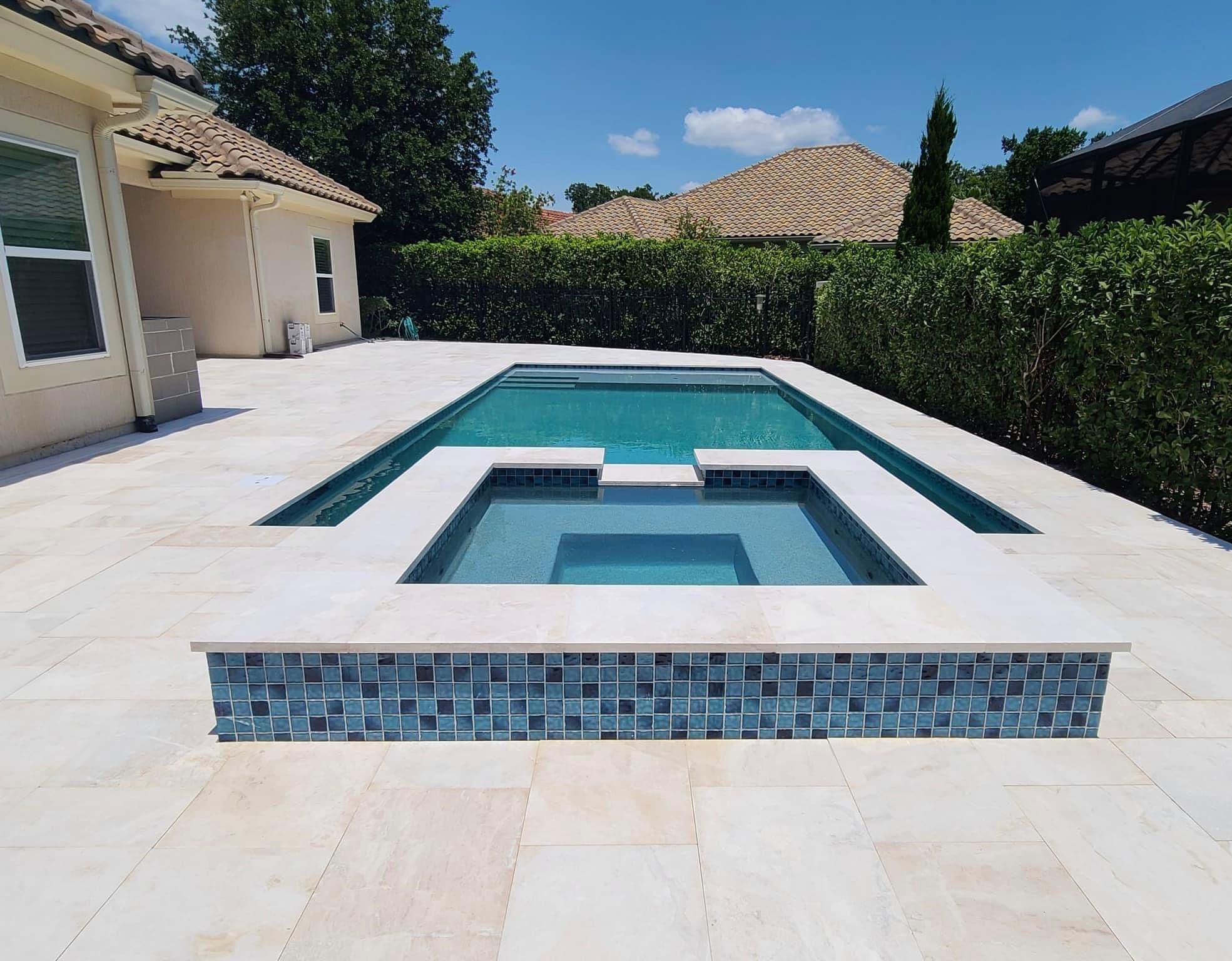 Marble pavers for deck construction in Jacksonville