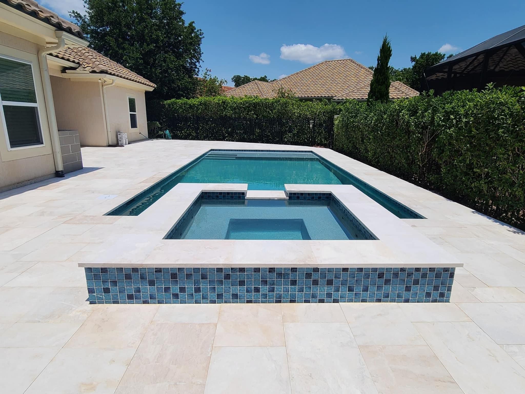 Professional pool deck paver work in Baldwin
