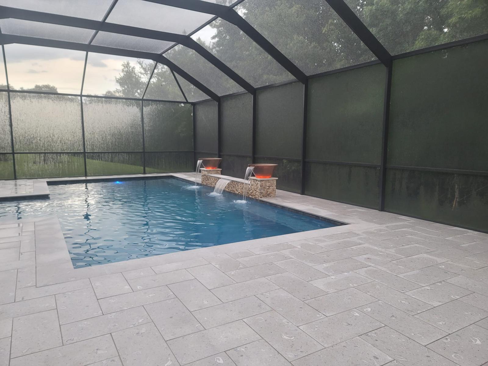 Porcelain pool deck in Jacksonville, FL