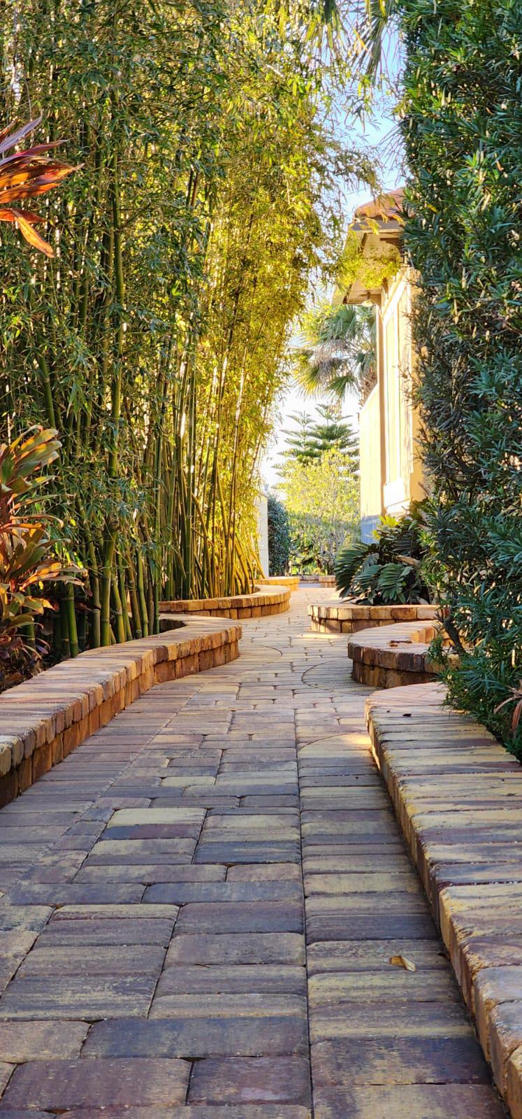 Beautiful walkway paver installation